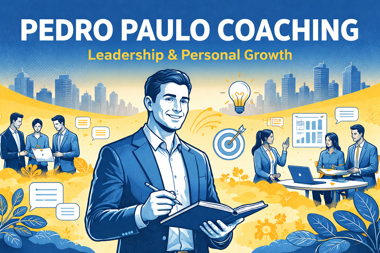 Pedro Paulo coaching leadership and personal growth concept illustration